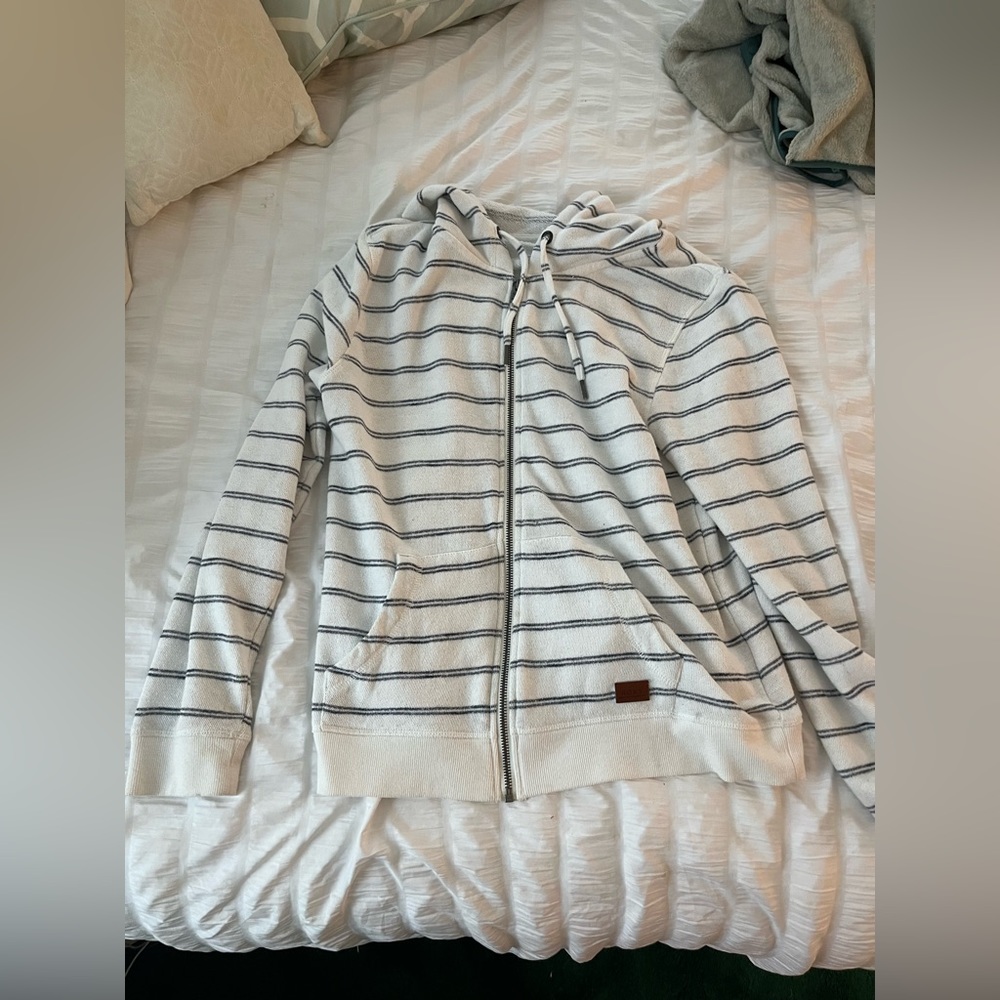 Striped zip up